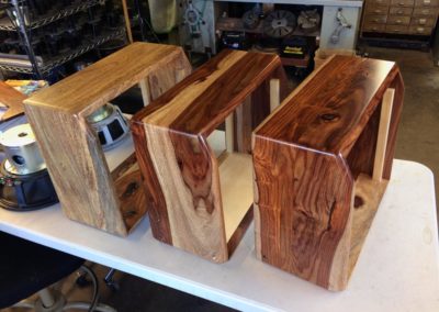 Finished Rosewood Cabinets, ready for the amplifiers
